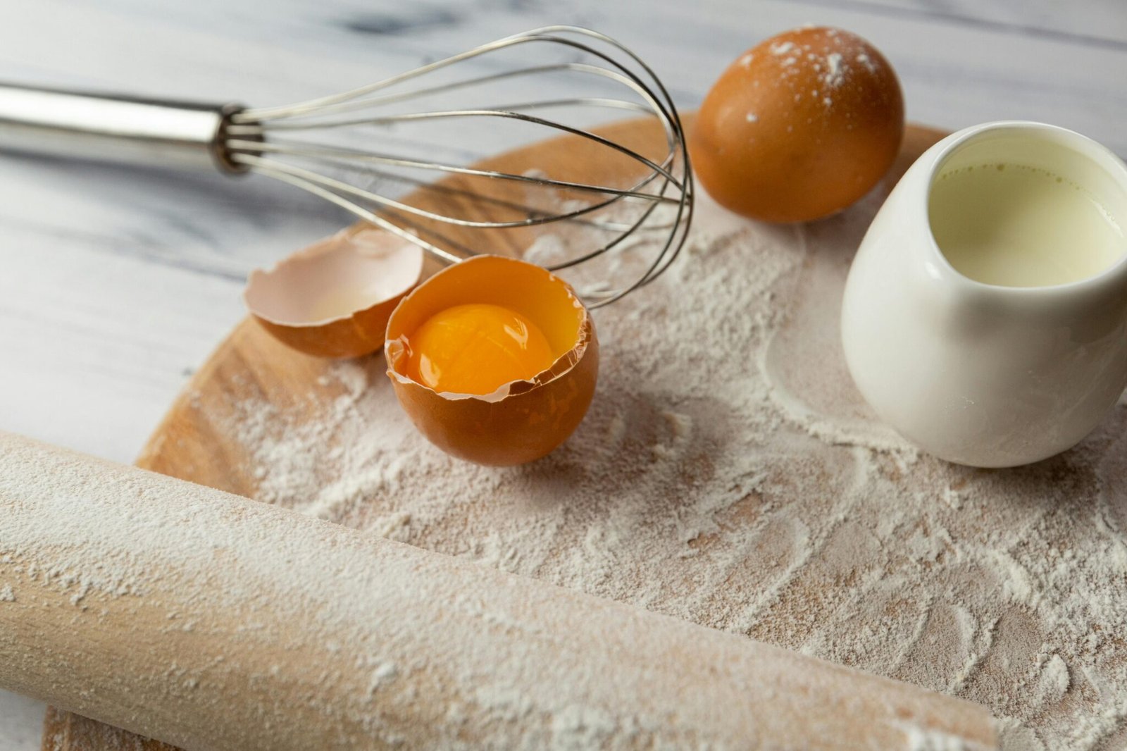 milk and eggs